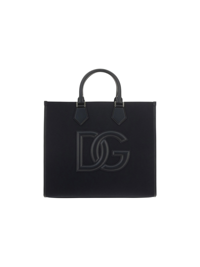 Shop Dolce & Gabbana Shopping Bag In Nero