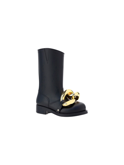 Shop Jw Anderson Boots In Black+chain Gold