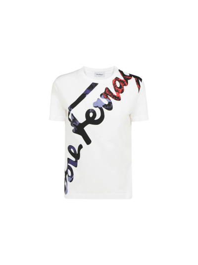 Shop Ferragamo T-shirt In Off White