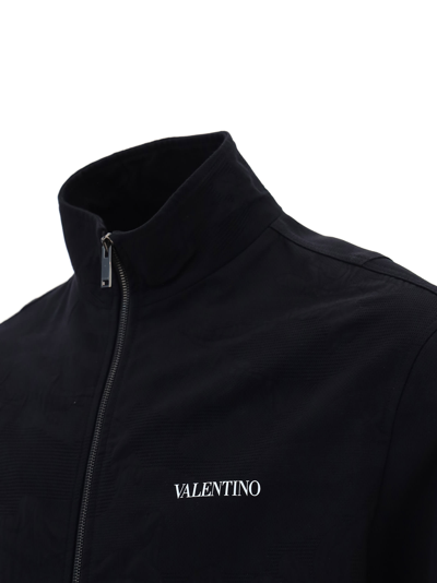 Shop Valentino Jacket In Camou Nero