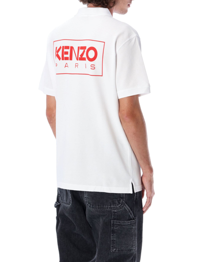 Shop Kenzo Paris Polo Shirt In White
