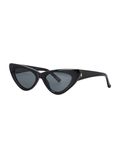 Shop Attico Dora Sunglasses In Black