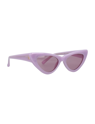 Shop Attico Dora Sunglasses In Lilac