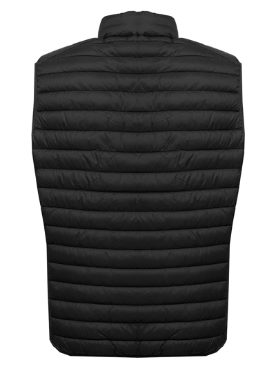 Shop Save The Duck Adam Ecological Black Quilted Nylon Sleeveless Down Jacket  Man