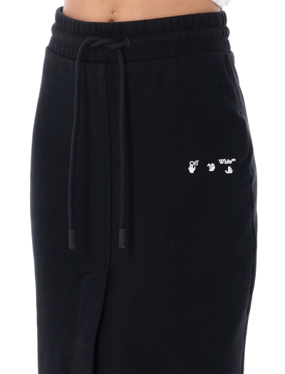 Shop Off-white Midi Sweatskirt In Black