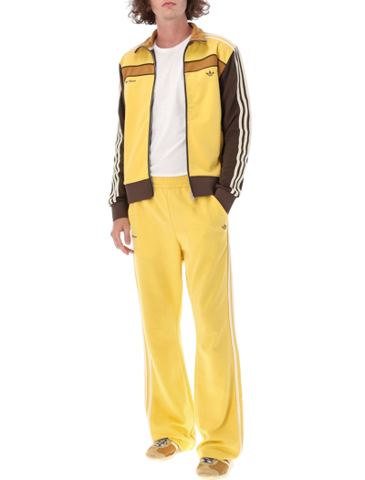 Shop Adidas Originals Track Pants In Yellow Brown