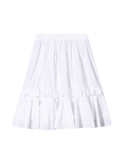 Shop Mm6 Maison Margiela White Skirt Girl In Bianco
