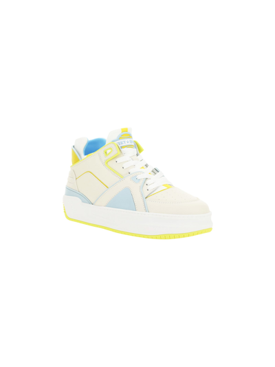 Just Don Colour-block Panelled Trainers In Off White
