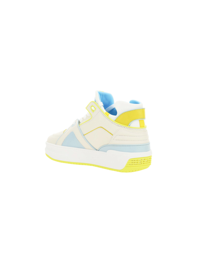 Just Don Colour-block Panelled Trainers In Off White