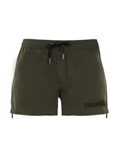 Shop Dsquared2 Icon Forever Swim Brief In Army Green