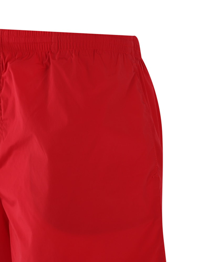Shop Dsquared2 Be Icon Swim Trunks In Red, White