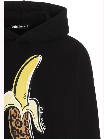 Shop Palm Angels Banana Hoodie In Black