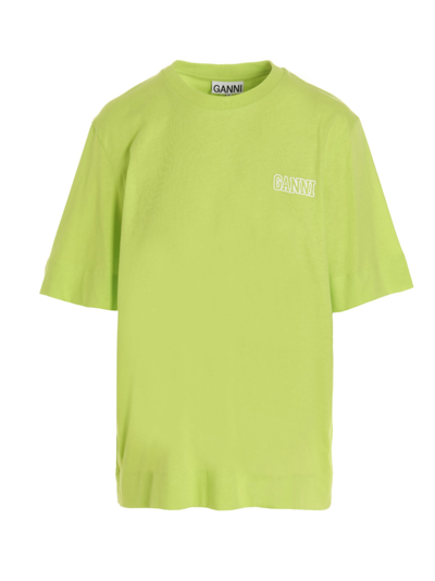 Shop Ganni Software T-shirt In Green