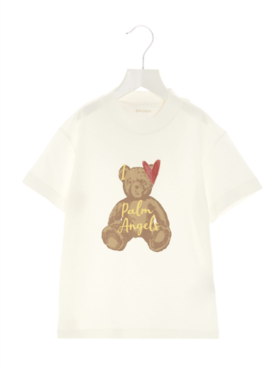 Shop Palm Angels I Love  T-shirt In White