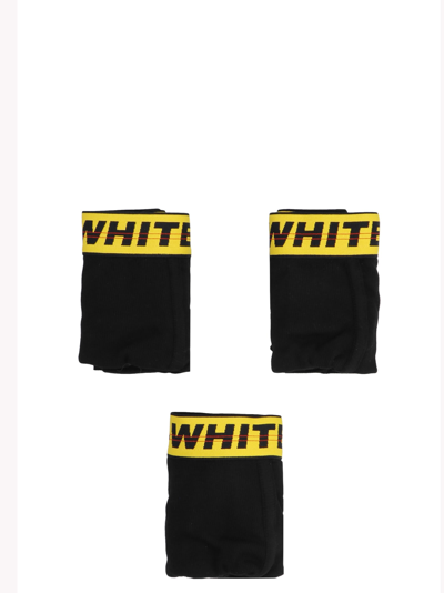 Shop Off-white Logo Boxer Pack Of 3 In Black