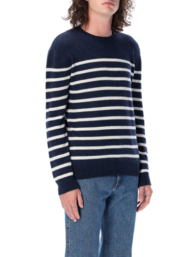 Shop Apc Travis Sweater In Marine Blue