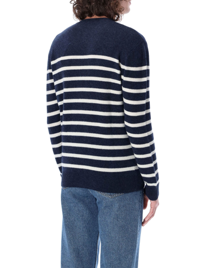 Shop Apc Travis Sweater In Marine Blue