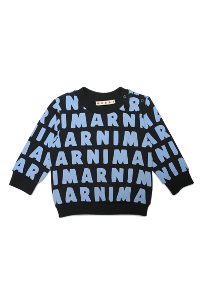 Shop Marni Ms30b Sweat-shirt  In Blue Navy