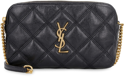 Shop Saint Laurent Becky Leather Crossbody Bag In Black