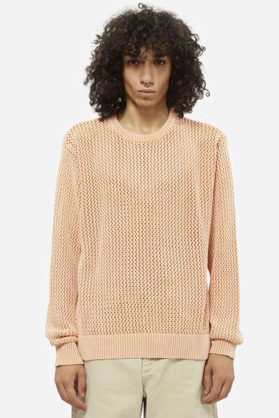 Stussy Pig. Dyed Loose Gauge Sweater Peach Dyed Cotton Sweater