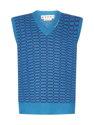 Shop Marni Sweater In Vivid Blue