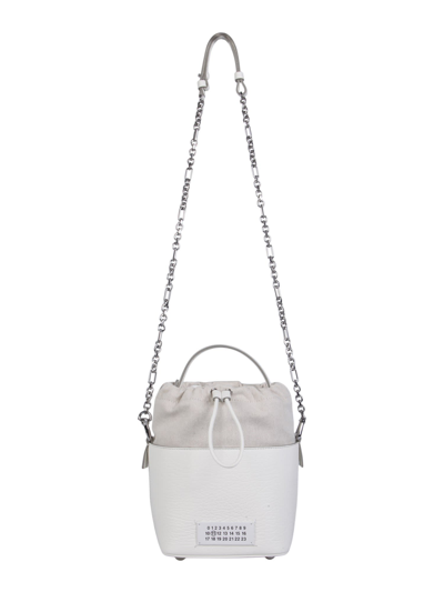 Shop Maison Margiela 5ac Bucket Bag In Bianco