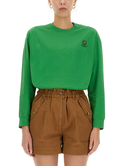 Shop Kenzo Boke Flower T-shirt In Verde