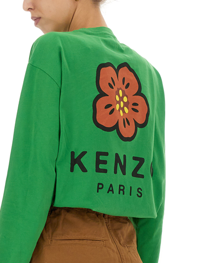 Shop Kenzo Boke Flower T-shirt In Verde