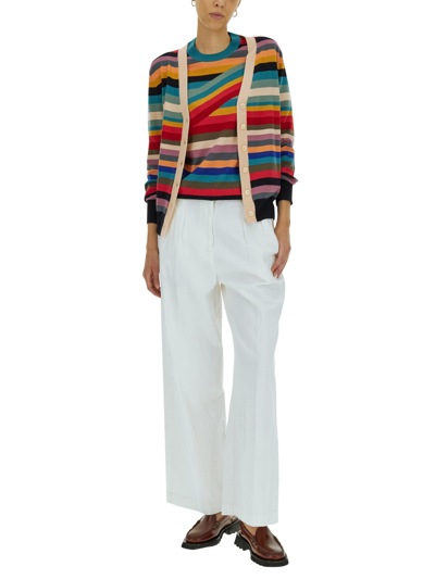 Shop Ps By Paul Smith Signature Stripe Cardigan In Multicolor