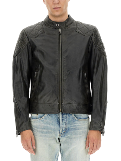 Outlaw Hand-waxed Leather Jacket In Black
