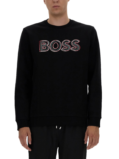 Hugo Boss Sweatshirts Crewneck Sweatshirt In Black | ModeSens
