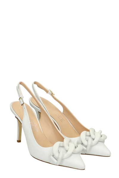 Shop Julie Dee Pumps In White Leather