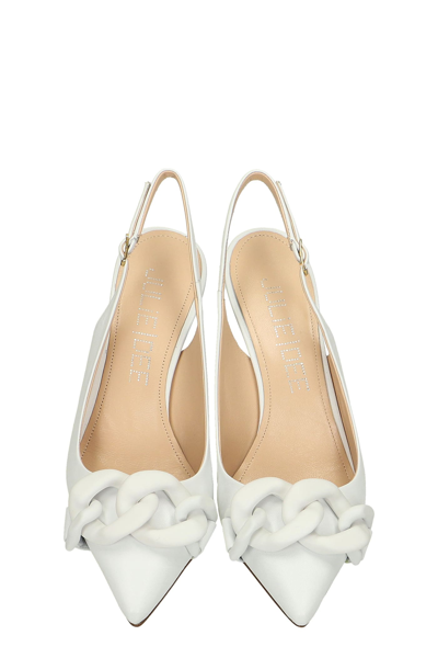 Shop Julie Dee Pumps In White Leather