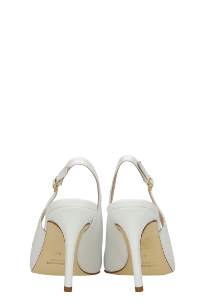 Shop Julie Dee Pumps In White Leather