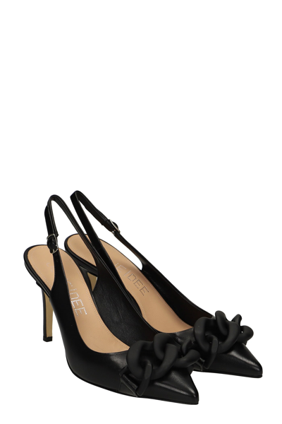 Shop Julie Dee Pumps In Black Leather