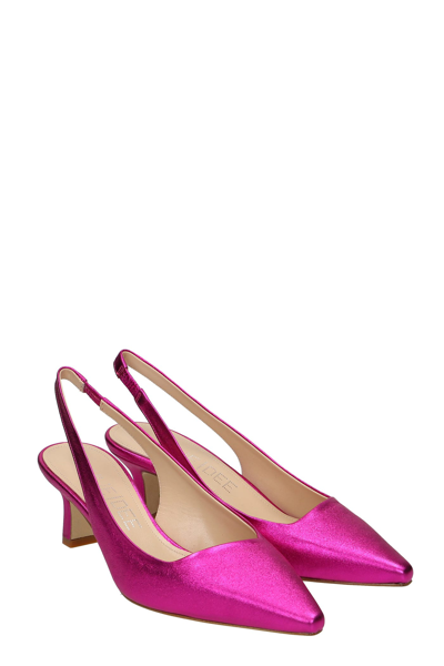 Shop Julie Dee Pumps In Fuxia Leather
