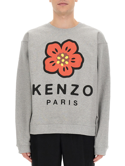 Shop Kenzo Boke Flower Sweatshirt In Grigio
