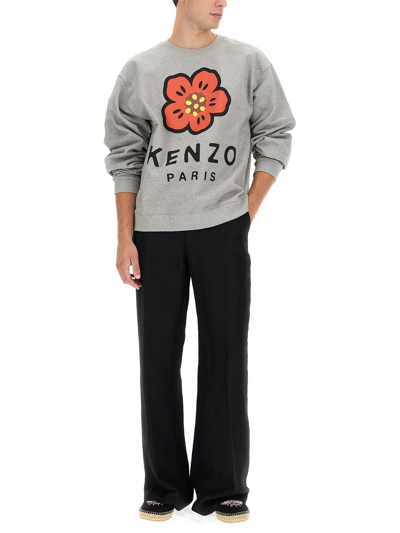 Shop Kenzo Boke Flower Sweatshirt In Grigio