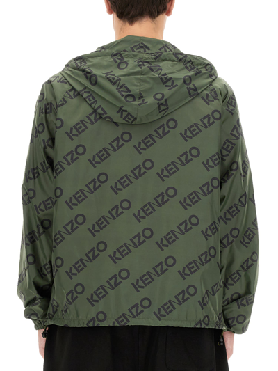 Shop Kenzo Monogram Jacket In Marrone