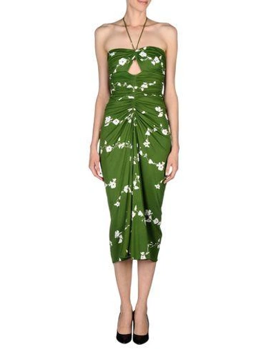 Shop Michael Kors 3/4 Length Dresses In Green