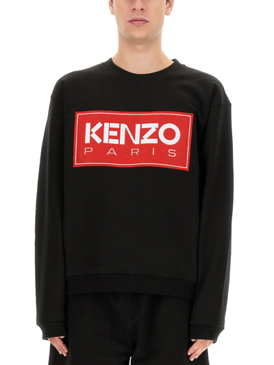Shop Kenzo Paris Sweatshirt In Nero