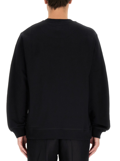 Shop Kenzo Tiger Sweatshirt With Logo Embroidery In Nero