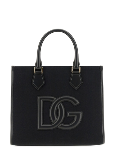 Shop Dolce & Gabbana Shopping Bag With Logo In Nero