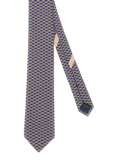 Shop Ferragamo Silk Tie In Blu