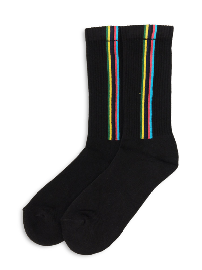 Shop Ps By Paul Smith Sports Stripe Socks In Nero