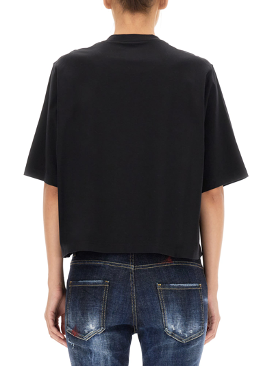 Shop Dsquared2 Smiling Maple T-shirt In Nero