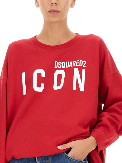 Shop Dsquared2 Icon Sweatshirt In Rosso