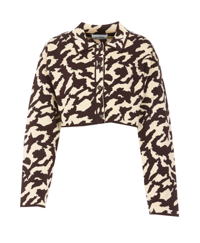 Nanushka Brown Cropped Jacket In Brown