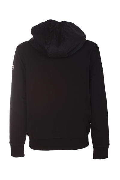 Shop Moncler Cotton Hoodie In Nero