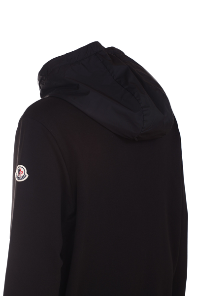 Shop Moncler Cotton Hoodie In Nero